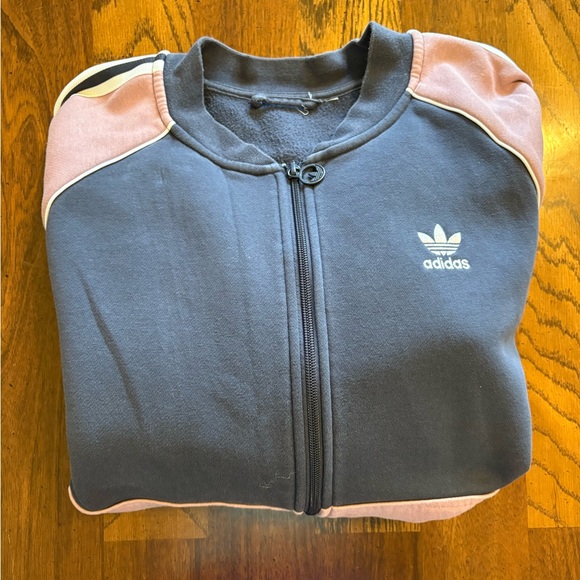 adidas Other - adidas Navy and Pink Zip-Up Track Jacket